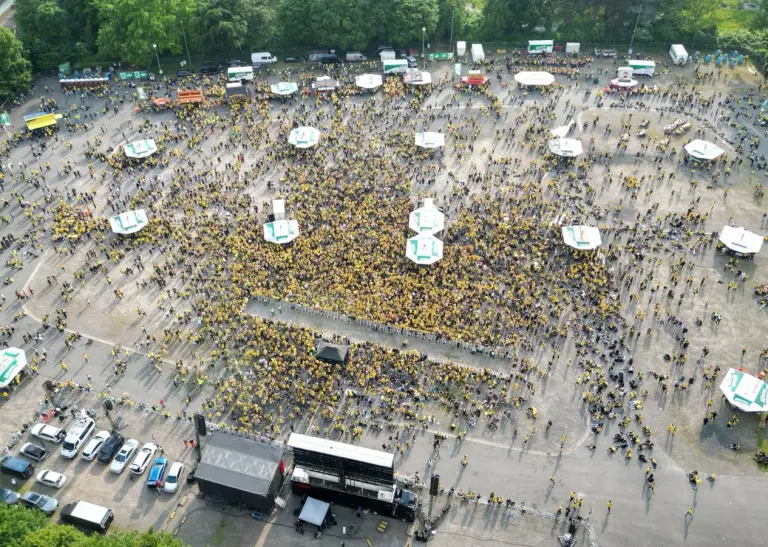 Blick auf den Festplatz Fredenbaum.