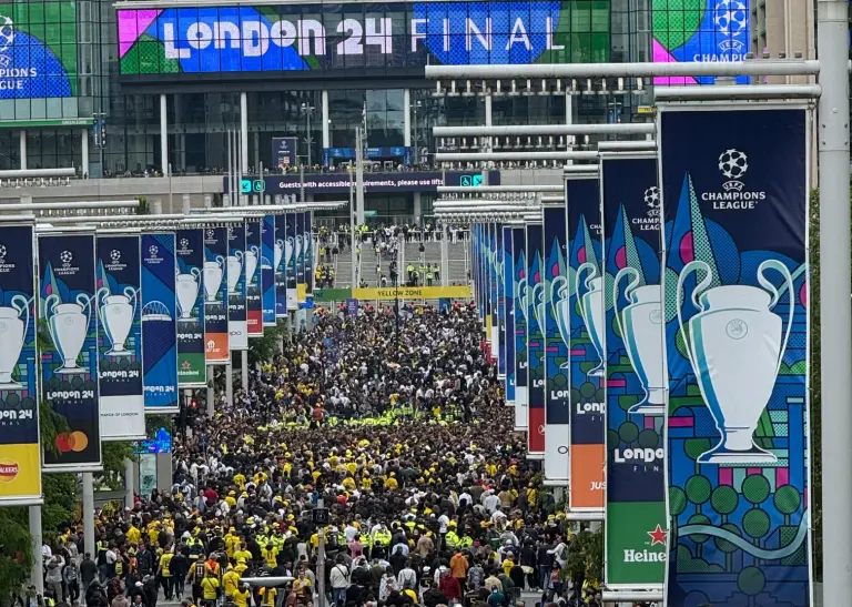 Das Wembley Stadion in London.