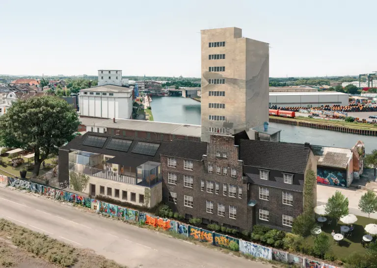 Der Gebäudekomplex Speicherstraße 41–45 soll mit neuem Leben gefüllt werden.