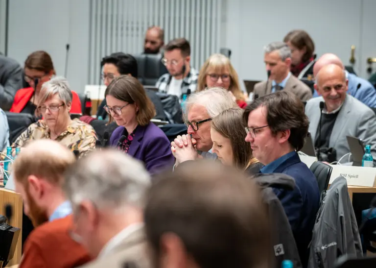 Verschiedene Parteimitglieder bei der Ratsstizung in Dortmund