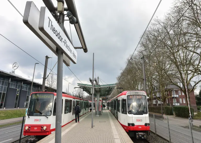 Die U-Bahn-Haltestelle Theodor-Fiedler-Heim.