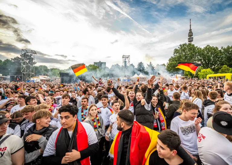 Die Menge im Westfalenpark ist vorbereitet.