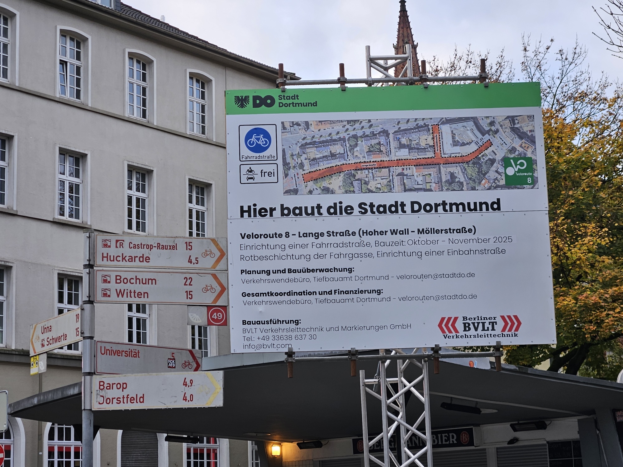 Bauschild "Lange Straße"