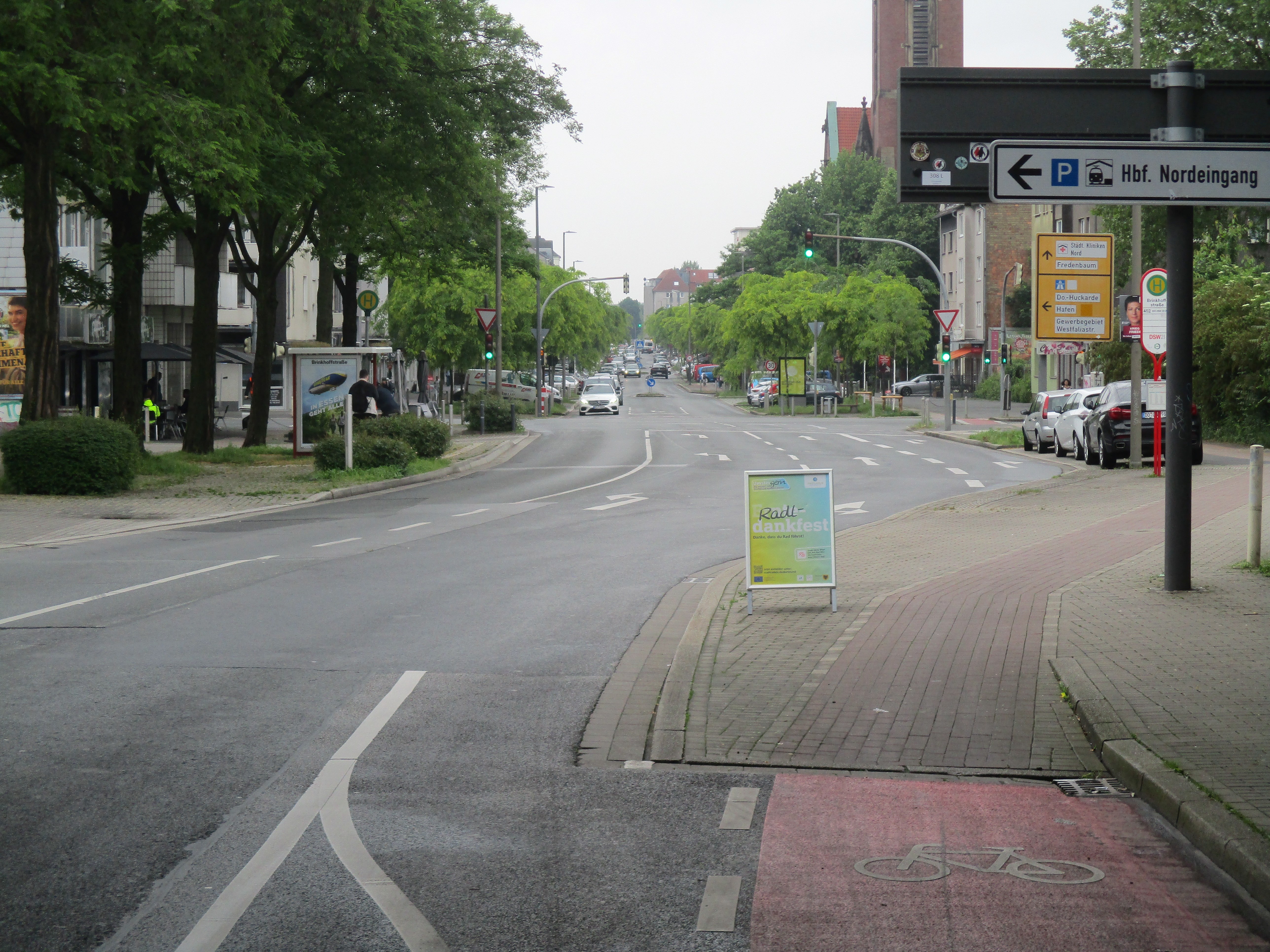 Fahrradweiche in der Schützenstraße