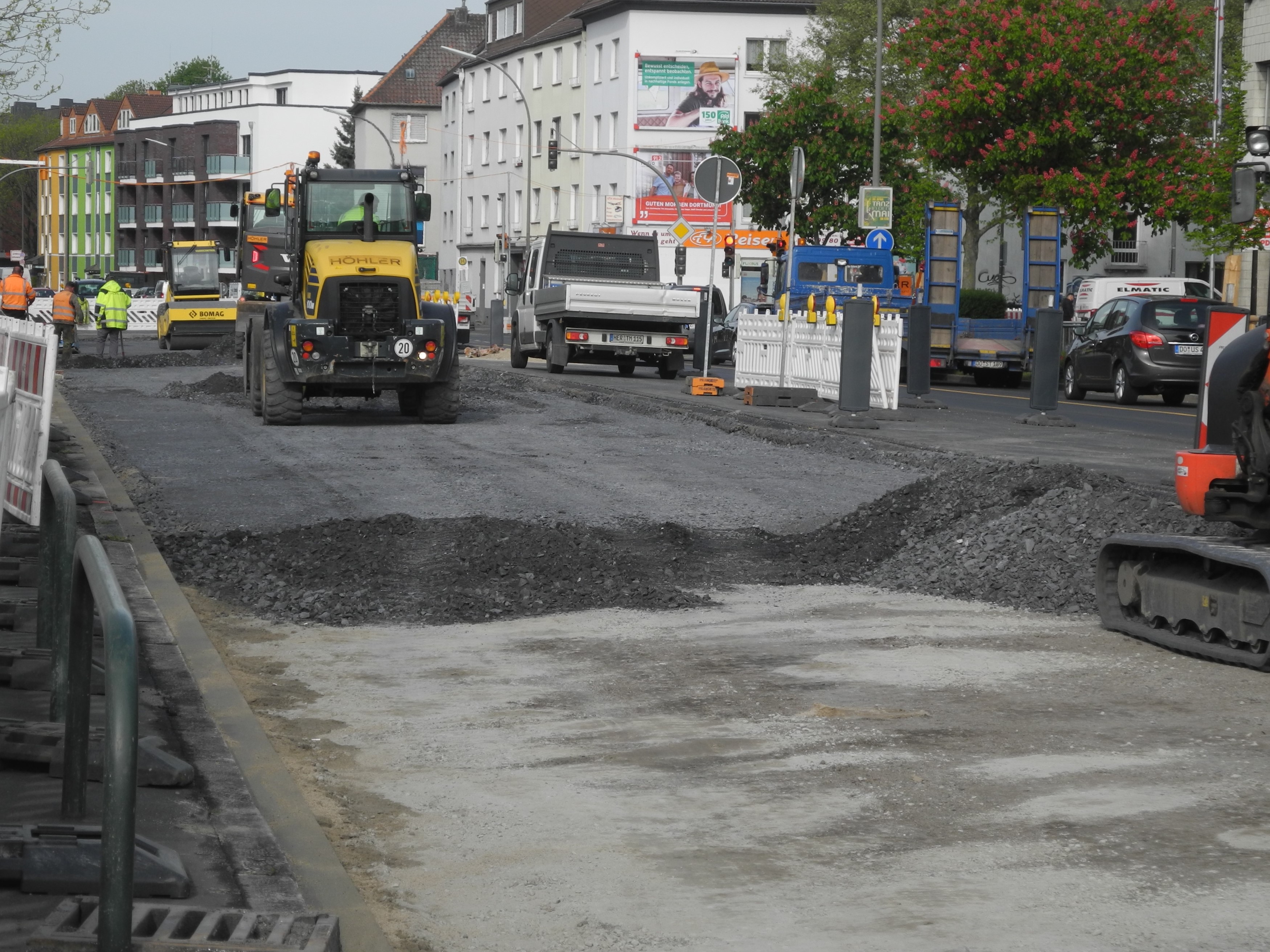 Der neue Unterbau in Bauabschnitt 4 ist fast fertiggestellt. (29.04.22)